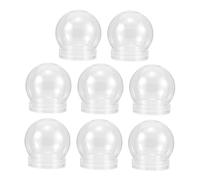 EPIGEIST 8pcs Clear Plastic DIY Empty Snow Globes with Screw Caps for Christmas Crafts Water Globe Jars for Festive Decorations and Keepsake Displays