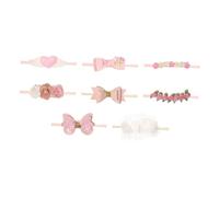 EPIGEIST 8Pcs Flower Headband Bow Hairband Soft Elastic Hair Accessory for Bright Color Floral Design for Festival Costume and Daily Wear
