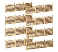 EPIGEIST 8Pcs Mini Wooden Fence for Micro Landscape DIY Crafting Realistic Texture Decorative Garden Picket Fencing Smooth Surface Non-deformable Miniature Fence Decor for Dollhouse and