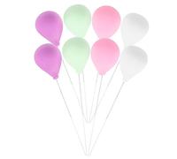 EPIGEIST 8pcs Miniature Balloons for Dollhouse Mini Garden Decoration Realistic Round and Oval Shapes Micro Landscape DIY Supply for Fairy Terrarium Random Color