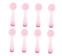 EPIGEIST 8pcs Plastic Face Cleaning Brush Pore Scrub Face Exfoliator Set for Facial Cleansing and Nail Dust Removal Random Color