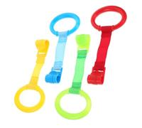EPIGEIST 8pcs Plastic Nursery Bed Stand Rings for Practicing Standing and Walking Training, Safe Crib Hanging Rings Suitable for Toddlers in Nursery Cot or Bed