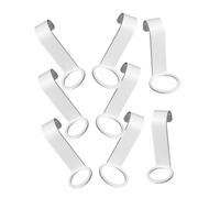 EPIGEIST 8pcs Shower Gel Hooks Bottle Holders White Plastic Wall-Mounted Lotion Dispenser Hangers for Bathroom and Kitchen Storage, Compatible with 2.5cm 3.1cm Bottle Necks, Space-Saving
