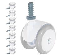 EPIGEIST 8pcs Silent Walker Replacement Wheels Smooth Swivel Plastic Casters for Strollers Walker Parts No Noise Rolling Wheels