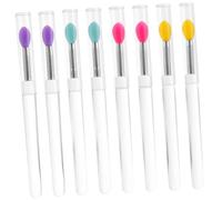 EPIGEIST 8Pcs Silicone Lip Brush with Caps Portable Lip Applicators for Lipstick Lip Mask Makeup Skin Friendly Durable and Easy to Use Beauty Tools
