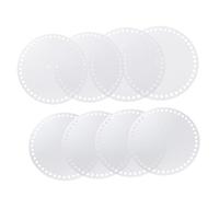 EPIGEIST 8pcs Transparent Acrylic Round Boards DIY Woven Bag Material Smooth Polished Edges Braided Bag Accessories for Handmade Crochet Crafts