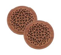 EPIGEIST Acoustic Guitar Soundhole Cover Wood for Feedback Suppression and Humidification Control Guitar Mute Hole Plug with Natural Wood Design 2Pcs Performance and Recording Use