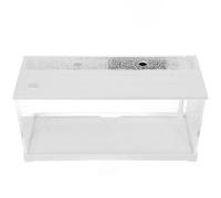 EPIGEIST Acrylic Small Desktop Fish Tank LED Light, Silent Water Circulation Filter Betta Aquarium, White Tabletop Aquarium Suitable for Office and Fish, No Water Change Required