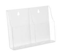 EPIGEIST Acrylic Wall Mounted Bedside Storage Box with Dual Compartments for Phone and Remote Control Organizer Space Saving Wall Pocket for Bedroom and Living Easy Installation with