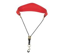 EPIGEIST Adjustable Padded Saxophone Shoulder Strap Red Leather Sax Harness Comfortable Sax Strap for Alto Tenor Soprano Players Practical Musical Accessory