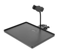 EPIGEIST Adjustable Phone Stand with Large Sound Card Tray for Live Broadcast Construction Height Adjustable Phone Holder Tray for Studio and Filming Accessories Organizer