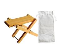 EPIGEIST Adjustable Portable Wooden Guitar Stool with Folding Design and Storage Bag Solid Footrest for Comfortable Playing Safe Smooth Surface Suitable for Guitarists