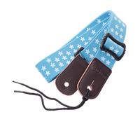 EPIGEIST Adjustable Pure Cotton Ukulele Strap with Leather Head High Strength Material for Adults Sky-blue Musical Instrument Accessory for Standing Performance