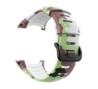 EPIGEIST Adjustable Tpu Camouflage Printed Watch Strap Replacement Band for Comfortable Skin-friendly Wristband Accessory in Green Brown Red Camouflage Design