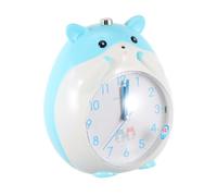 EPIGEIST Alarm Clock Cartoon Hamster Design with Silent Sweep Night Light for Boys and Arabic Numbers Easy Reading and Structure Bedroom Decoration and Learning Tool