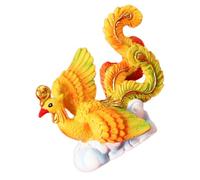 EPIGEIST Animal Cupcake Topper Resin Phoenix Figurine Cake Pick for Birthday Year Festive Baking Decoration with Texture and Stable Base