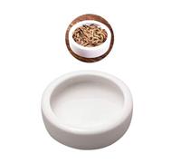 EPIGEIST Anti-escape Ceramics Shrimp Food Basin round Feeder Bowl for Fish Tank with Multipurpose Feeder Function and Delicate Smooth High Brightness Finish
