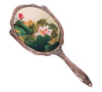 EPIGEIST Antique Hand Mirror Vintage Style Strong Structure 360 Degree Rotation Elegant Hand Mirror Made of Metal and Glass for Ladies and Women