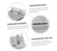 EPIGEIST Automatic Sensing Toothpick Box USB Rechargeable Infrared Sensor Dispenser Electric Toothpick Holder for Home Office Restaurant Use Random Color