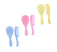 EPIGEIST Baby Hair Comb and Cleaning Tool Set 6Pcs 12X4.5Cm Safety Design for Newborn Scalp Care with Soft Massaging Brush and Comb for Infant Bathing