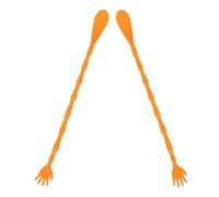 EPIGEIST Back scratchers 2pcs, Dual-Function Shoe Horn and Hand Massager Stick, Plastic Long Handle for Easy Shoe Wearing, Suitable for Adults at Home