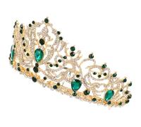 EPIGEIST Baroque Queen Crown Rhinestone Bridal Tiara Sparkling Crystal Wedding Headdress Metal Hair Accessories for Women Birthday Party Pageant Prom