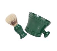 EPIGEIST Beard Shaving Brush and Soap Bowl Set, Male Grooming Kit Foam Lather Bowl and Cleaning Brush, Suitable for Home and Travel Beard Care