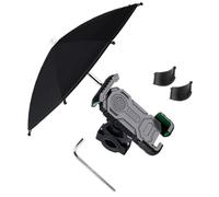 EPIGEIST Bike Phone Holder with Umbrella Sunshade Compact Stable Mount for Cycling Navigation and Calls Simple Space-saving Design Fits Bike Handlebars Protects Phone From Rain and Sunlight