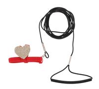 EPIGEIST Bird Harness and Leash for Parakeets and Doves, Medium Red Heart Design, Outdoor Flying Training Rope with Safe Fit for Small to Medium Parrots and Conure Birds