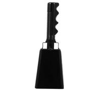 EPIGEIST Black Metal Cowbell with Handle for Cheer Noise Makers and Music, Sturdy Handheld Instrument Featuring No Burs and Lasting Echoes, for Sports Events and Class Attention