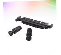 EPIGEIST Black Wraparound Roller Saddle Bridge Tailpiece Combo for Electric Guitar Replacement with Attached Studs and Bushings Die Cast Metal Construction for Sturdy Sound Quality and Easy