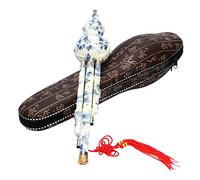 EPIGEIST Blue and White Porcelain Cucurbit Flute Musical Instrument Handmade Chinese Gourd Flute for Beginners and Music Lovers with Traditional Pattern and Portable Design