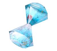 EPIGEIST Blue Liquid Oil Hourglass Desk Adornment Large Diamond Shape Decorative Timer for Study and Home Decor Hard Material Stress Relief Friends
