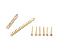 EPIGEIST Brass Guitar Bridge Pins Nut Saddle for Acoustic Guitars High-density Hard Texture Replacement Parts for Improved Intonation and Resonance Suitable for Folk and Beginner Models