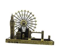 EPIGEIST Bronze London Big Clock Sculpture Tower Bridge Ornament Vintage City Figurine for Home Office Hotel Decor Romantic British Landmark Souvenir