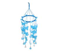 EPIGEIST Butterfly Crib Mobile for Baby Girl, Felt Ball Hanging Ornament, Blue Nursery Decor for Bedroom and Playroom