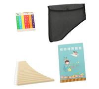 EPIGEIST C Key Pan Flute 18 Pipes Double Row Educational Pan Flute Musical Instrument for Beginners School Use Beige