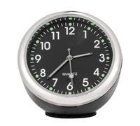 EPIGEIST Car Dashboard Quartz Clock Luminous Analog Mini Vehicle Clock Black Dial Black Case for Automotive Interior Accessories