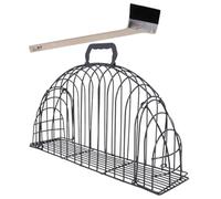 EPIGEIST Cat Bath Cage Anti-scratch Metal Pet Washing Cage with Handle and Brush, Portable Grooming Shower Enclosure for Indoor Cats, Small Size Black