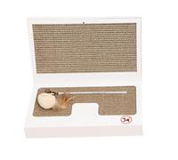 EPIGEIST Cat Scratcher Board with Tease Stick Interactive Indoor Cat Scratching Lounge for Furniture Protection Easy to Use Pet Supplies