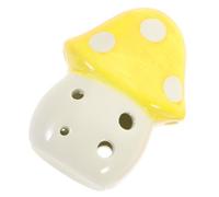 EPIGEIST Ceramic 6-hole Mushroom Ocarina in c Midrange Yellow Music Instrument for Children Beginners, Small Kids Ocarina Toy for Early Music Practice and Educational Play
