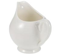 EPIGEIST Ceramic Milk Pitcher Creamer with Special Spout for Hot and Cold Gravies Salad Dressings and Syrup Japanese Style Milk Dispenser for Home Kitchen Use