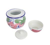 EPIGEIST Ceramic Pickle Jar Jin Capacity Pattern Traditional Sichuan Fermenting Crock with Water Seal for Kimchi Vegetable Storage and Freshness Preservation