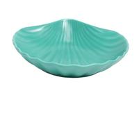 EPIGEIST Ceramics Shell Shaped Salad Bowl Green Elegant Food Serving Dish for Desserts Salads Snacks for Home Kitchen Parties Weddings Safe Material