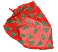 EPIGEIST Christmas Dog Bandana Soft Triangular Pet Bandana with Christmas Tree Pattern Machine Washable Xmas Dog Bib Scarf Festive Pet Accessory for Holiday Wear