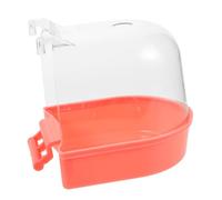 EPIGEIST Compact Parrot Bath Box Hanging Bird Cage Tub for Birds Parakeet Showering Cube Plastic Basin with Smooth Edges for Heat Dissipation and Cage Decoration