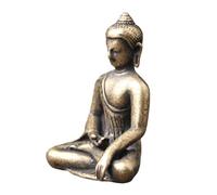 EPIGEIST Creative Brass Buddha Figurine Desktop Ornament Sitting Statue for Home Office Meditation Decor Antique Style Buddha Adorn for Peaceful Religious Atmosphere