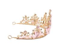 EPIGEIST Creative Pink Crystal Tiara Rhinestone Crown Headband for Birthday Parties Lightweight Design for Sparkly Hair Accessory for Special Occasions
