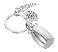 EPIGEIST Cremation Keychain Pet Ash Container Keepsake for Ashes Stainless Steel 2.16x0.98x0.59in Memorial Place for Pet Loving Friends and Family