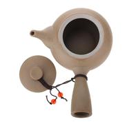 EPIGEIST Crude Pottery Kitchen Teapot with Heat-Insulating Side Handle Ceramic Japanese Style Tea Kettle for Home and Office Practical Smooth Surface Teapot for Leisure Tea